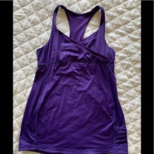 Lululemon rare tunic workout top, purple, sz L